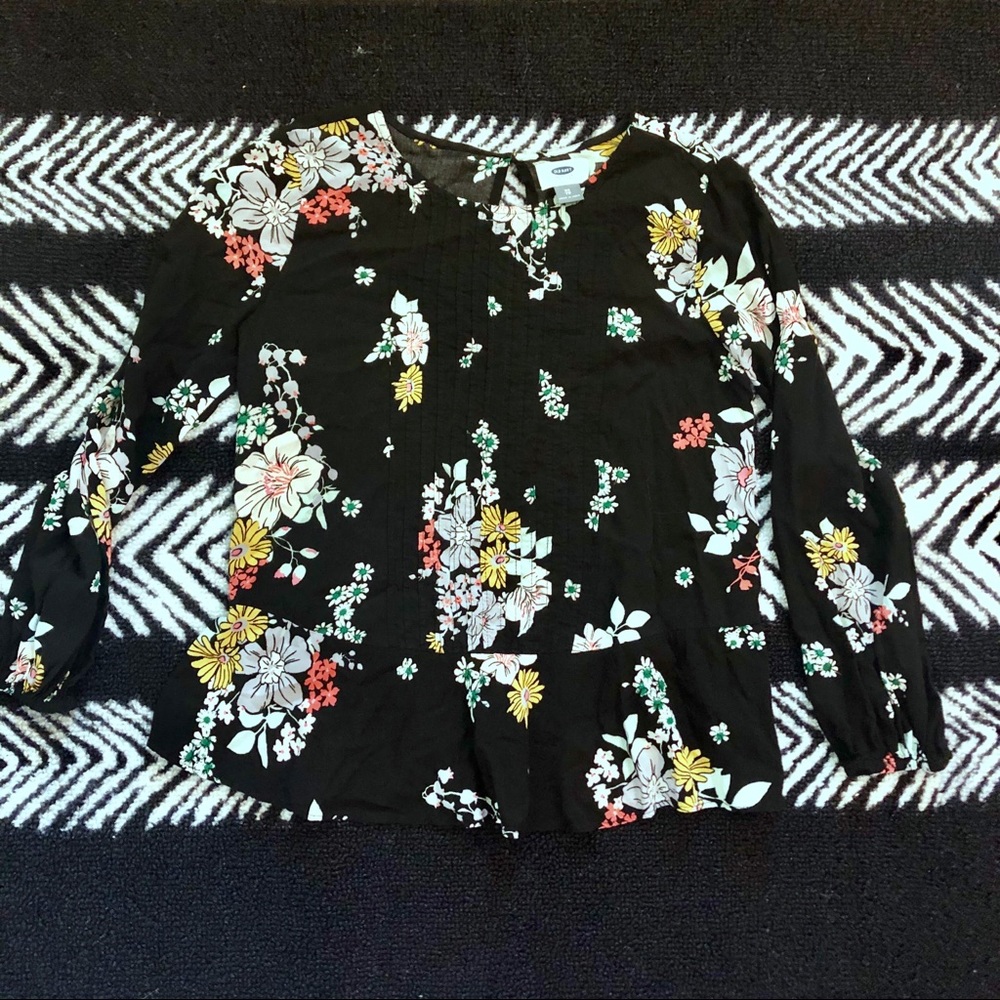 Floral Keyhole Old Navy Blouse